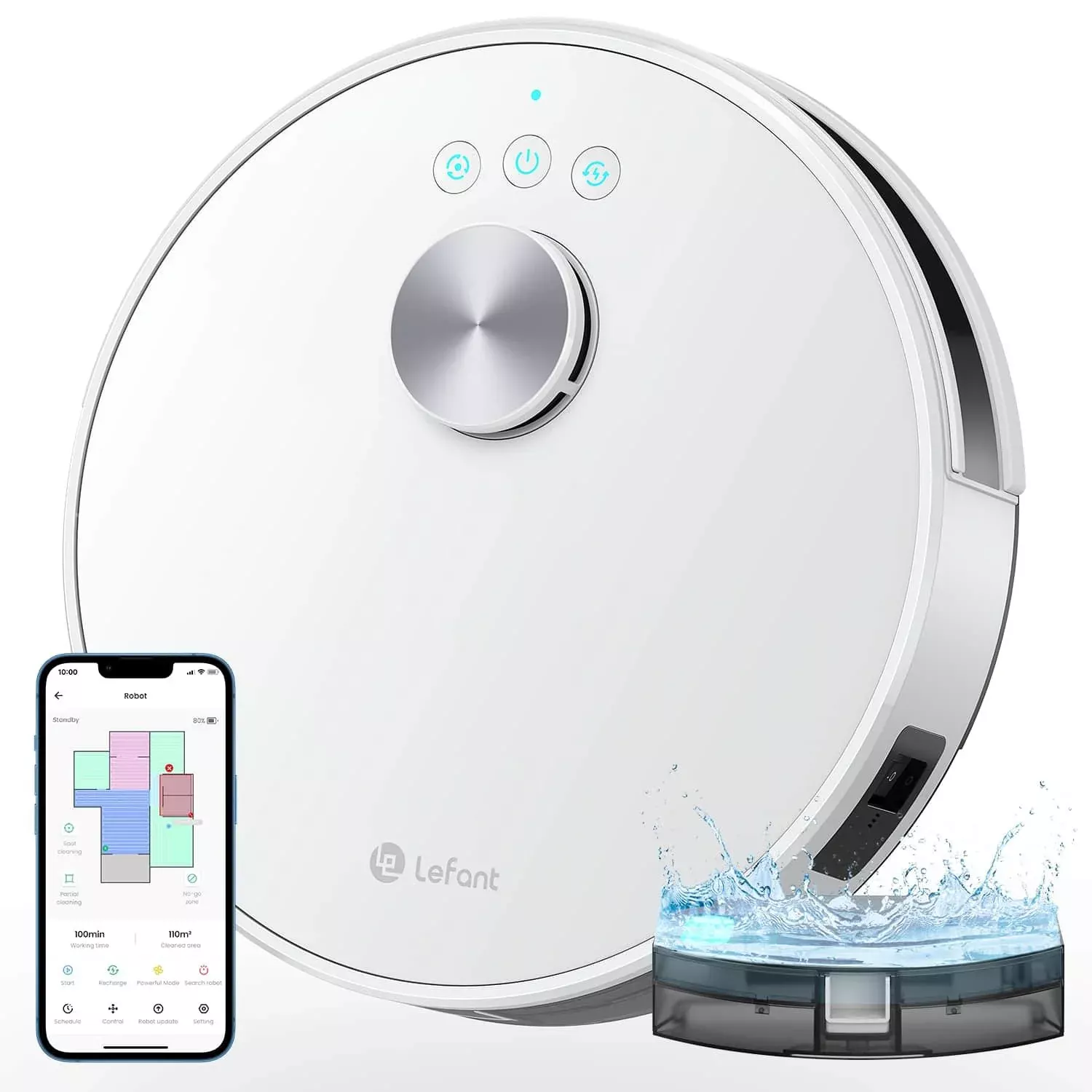X2600 Aspirateur Robot Lefant M1 4000Pa WIFI Sol & Tapis - 0