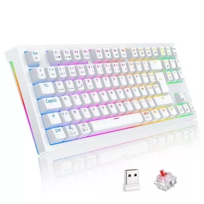 1524_CLAVI CLAVIER GAMER MAGMA MECANIQUE F61W WHITE 60% - 0
