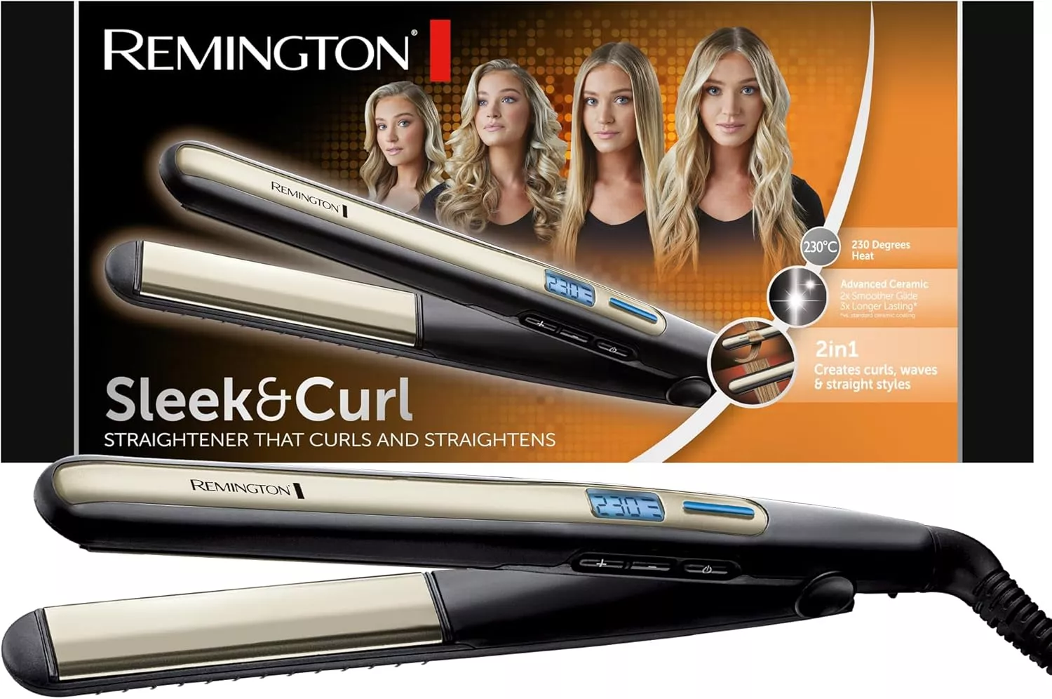 S6500 Lisseur Remington 2 en 1 Sleek & Curl S6500 - 0