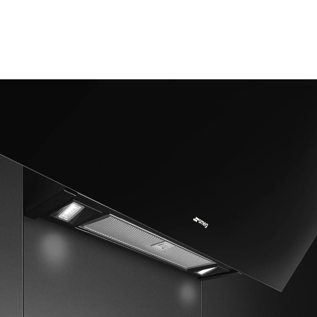 KV394N HOTTE SMEG 90CM décorative inclinée Verre Noir - 4