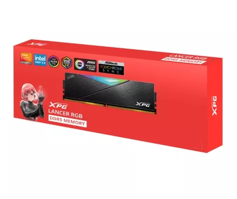 1675_RAM D RAM DDR5 ADATA LANCER RGB 16GB 6400MHZ BLACK - 1
