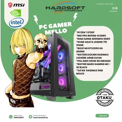 1719_PC GA PC GAMER MELLO RYZEN 7 8700F RTX3050 RAM2X 8GB MSI - 0
