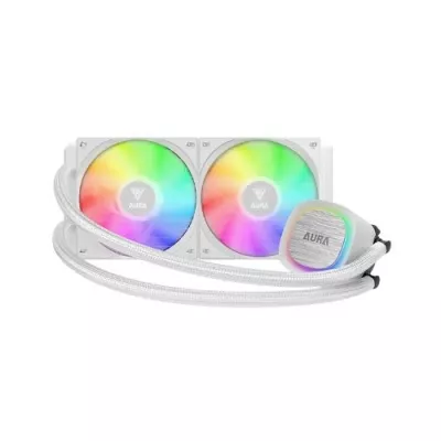 1809_WATER WATER COOLING GAMDIAS AURA GL240 V2 WHITE - 0