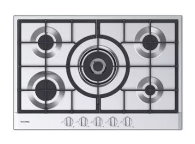 RHG7X PLAQUE ROSIERE Gaz 5 FEUX 75CM WOK Inox - 0