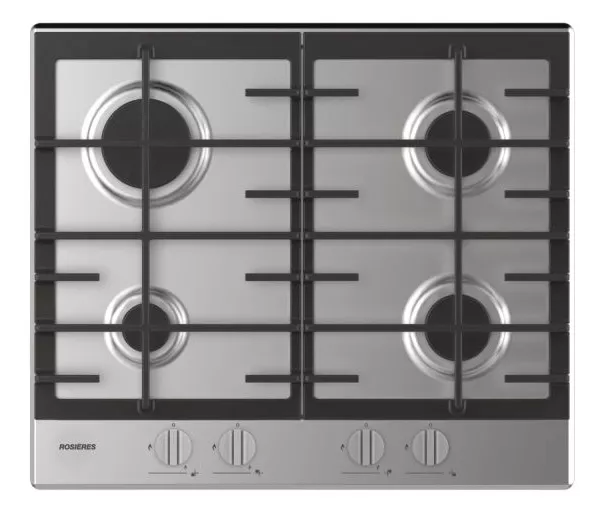 RDHG6BRK3X PLAQUE ROSIERE Gaz 4 FEUX 60Cm INOX - 0