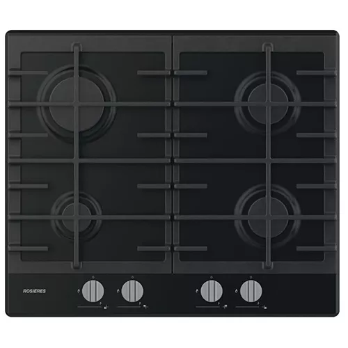 RHG6BRK3B PLAQUE ROSIERE 4 FEUX FONTE Metal Noir - 0