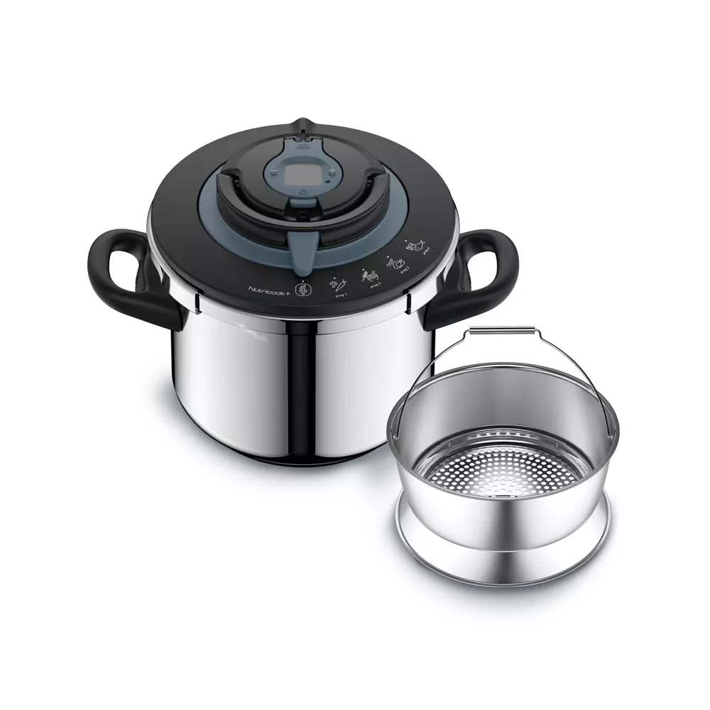 P4221417 COCOTTE SEB MINUTE NUTRICOOK 8L INOX NOIR - 0