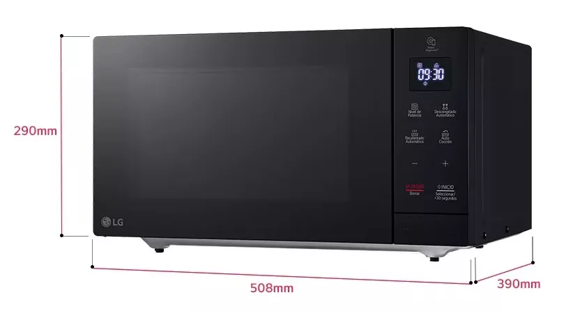 MS3032JAS MICRO ONDE LG 30L NeoChef SLIM Verre Noir New 2025 - 13