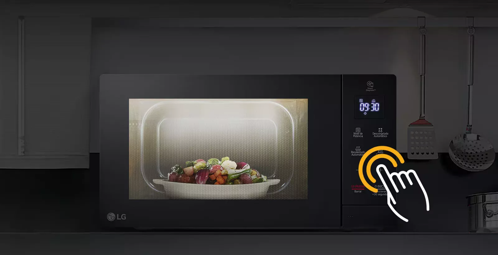 MS3032JAS MICRO ONDE LG 30L NeoChef SLIM Verre Noir New 2025 - 11