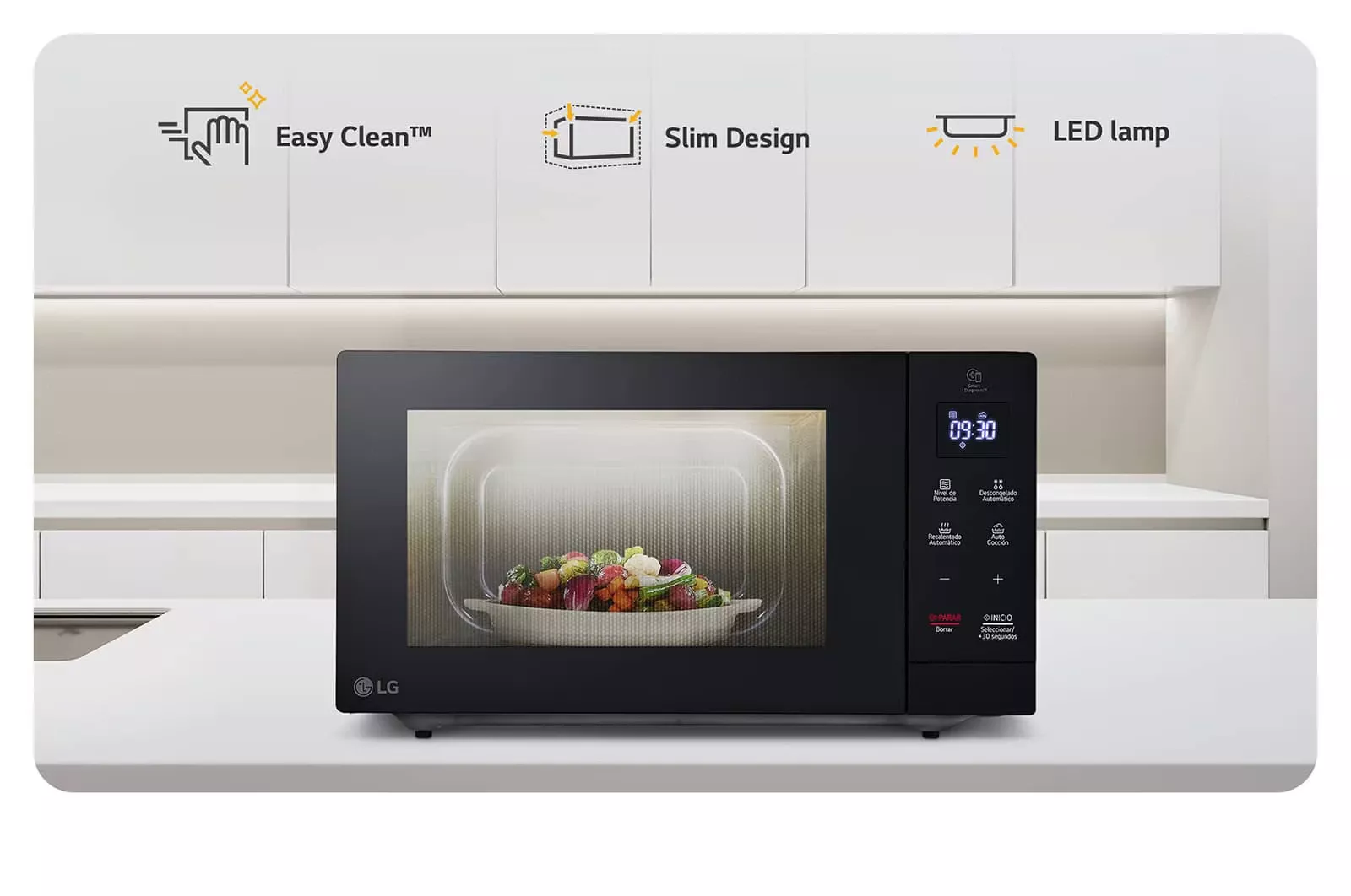 MS3032JAS MICRO ONDE LG 30L NeoChef SLIM Verre Noir New 2025 - 12