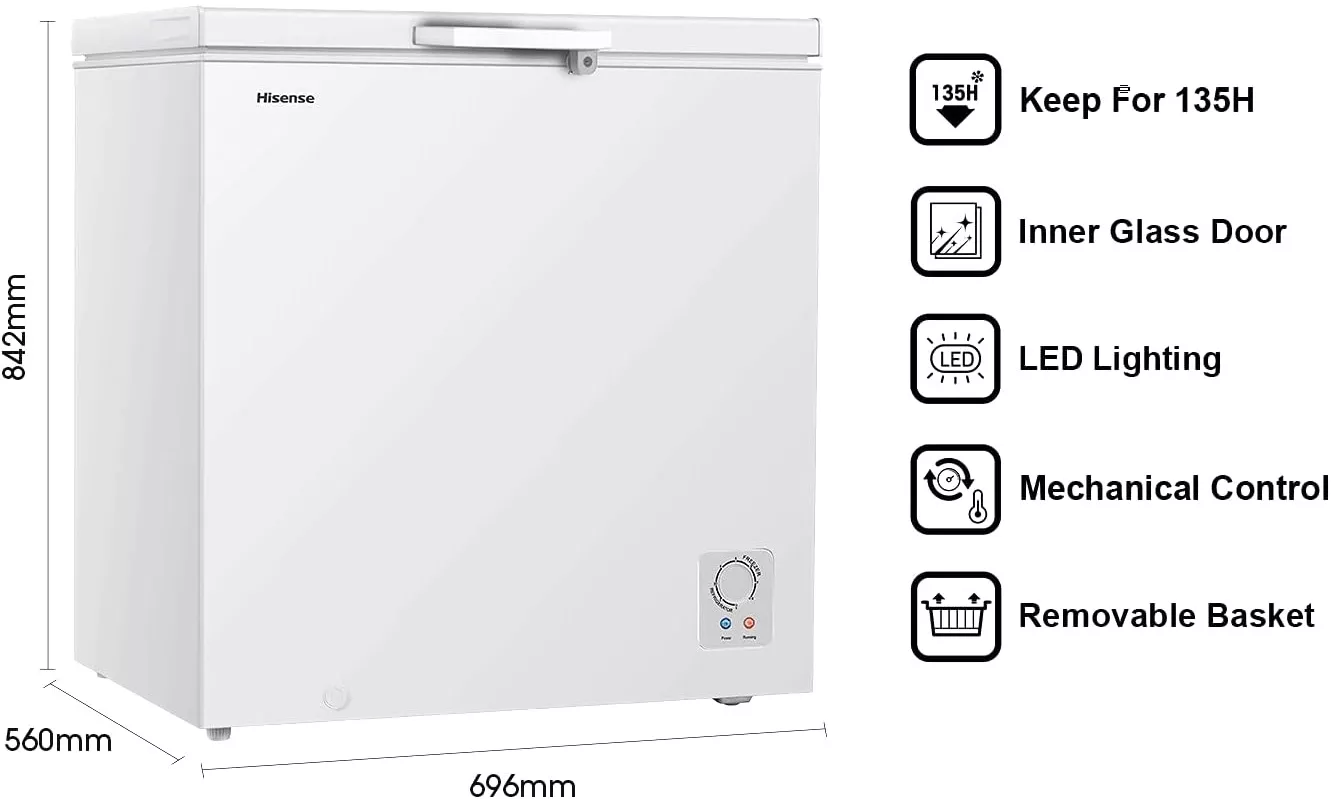 FC-19DT4SAW CONGELATEUR HISENSE HORIZONTAL 136L BLANC - 4