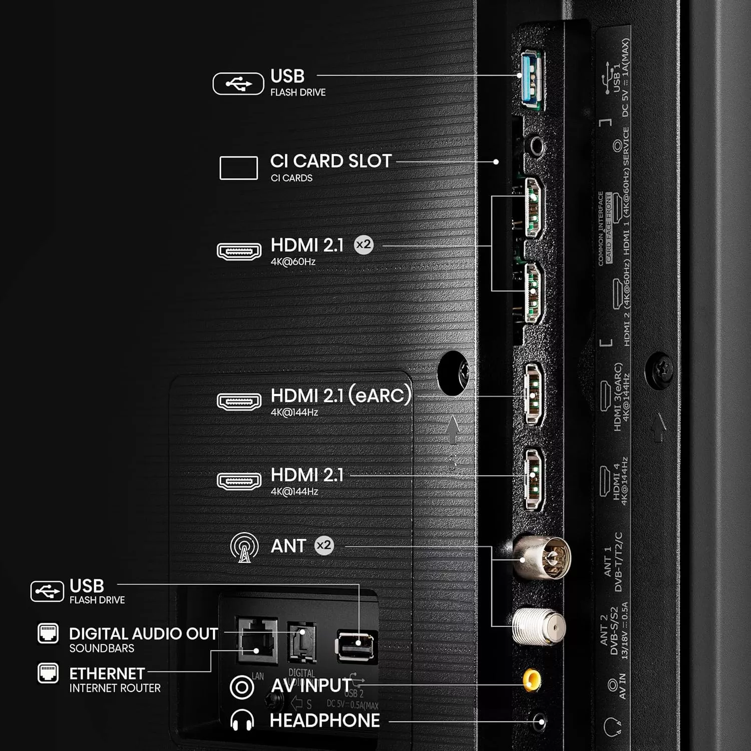 100Q7N Téléviseur hisense 100 qled 4k smart Vidaa144hz - 9