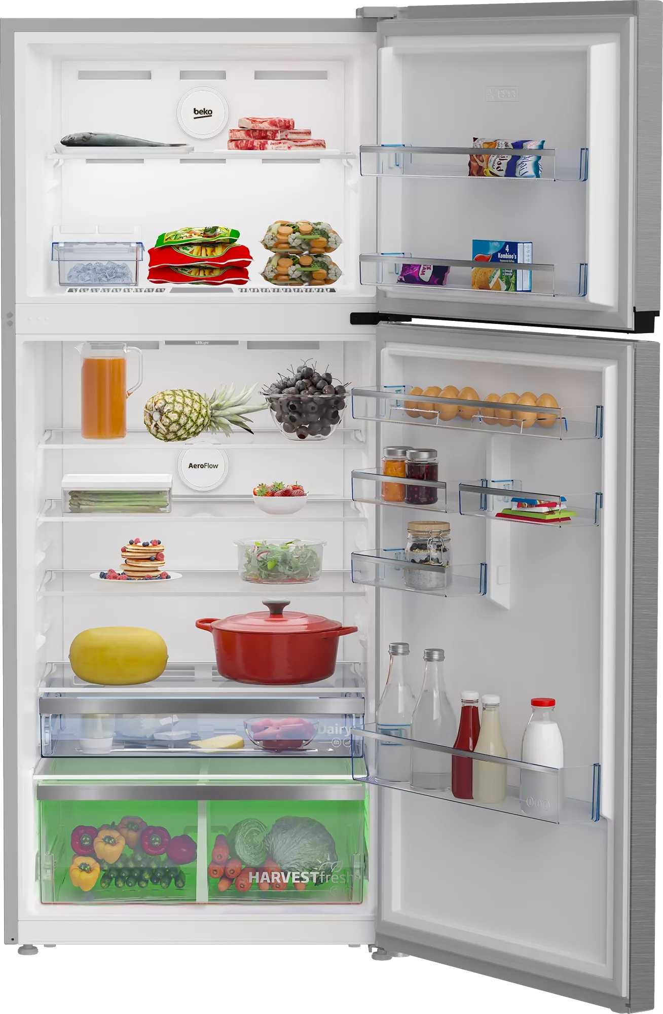 RDNE660E30HSX REFRIGERATEUR BEKO 78CM GRIS 660L 2PORTE - 2