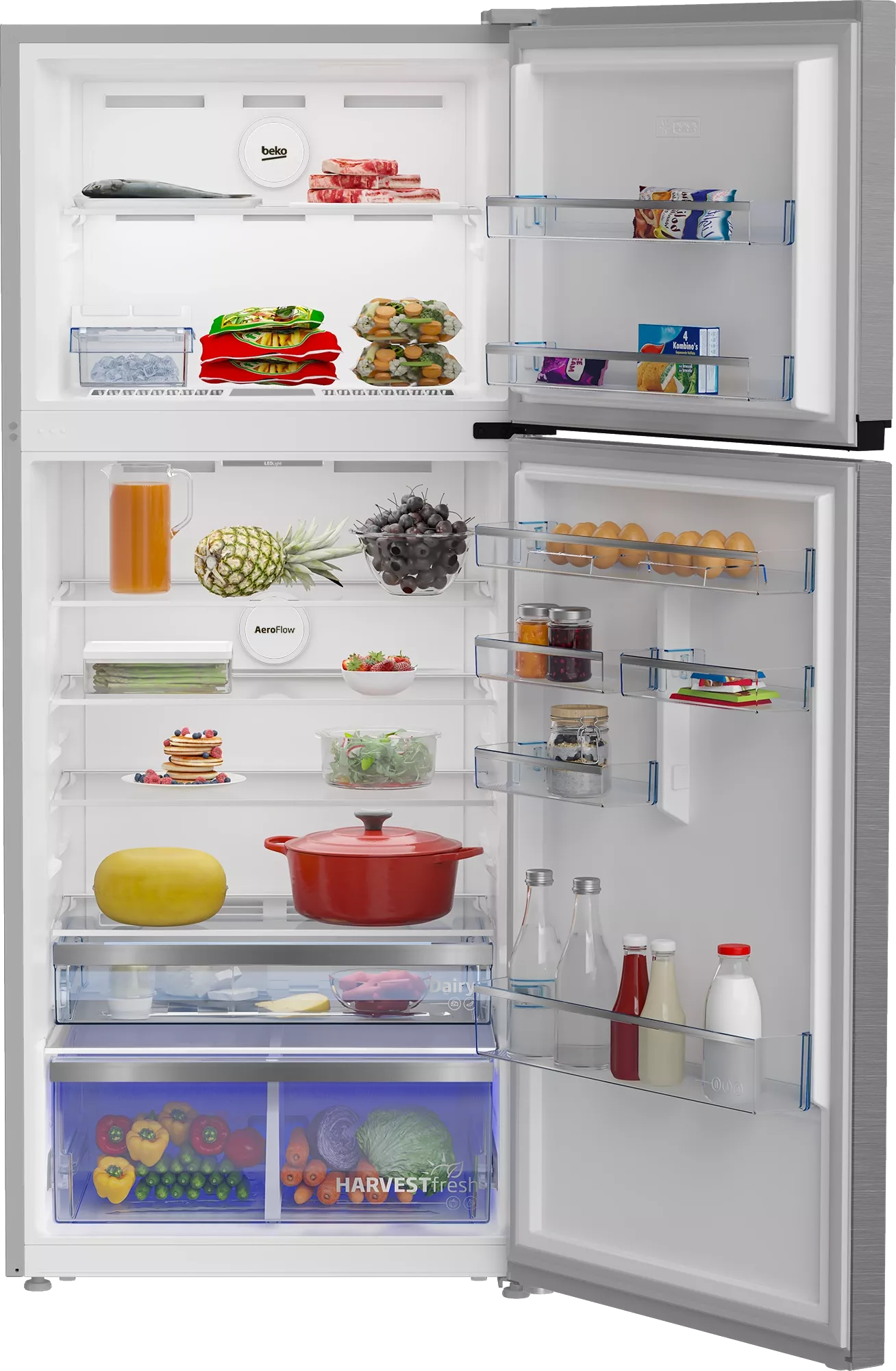 RDNE660E30HSX REFRIGERATEUR BEKO 78CM GRIS 660L 2PORTE - 3