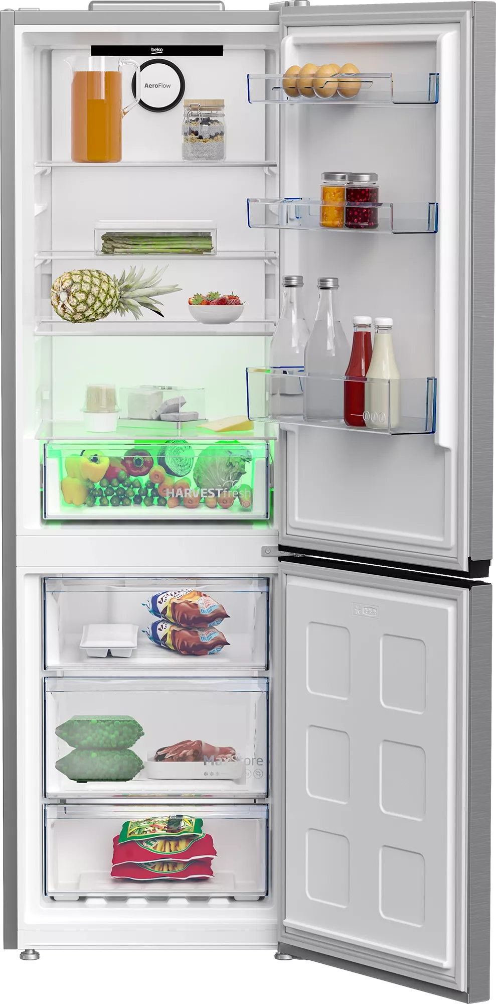 B3RCNE450HSX REFRIGERATEUR BEKO COMBINE 60CM GRIS 450L - 2