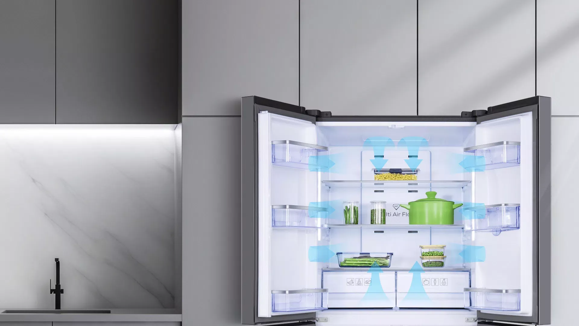 P560CDS REFRIGERATEUR TCL 4 PORTES CROSS DOOR 560L INOX - 8