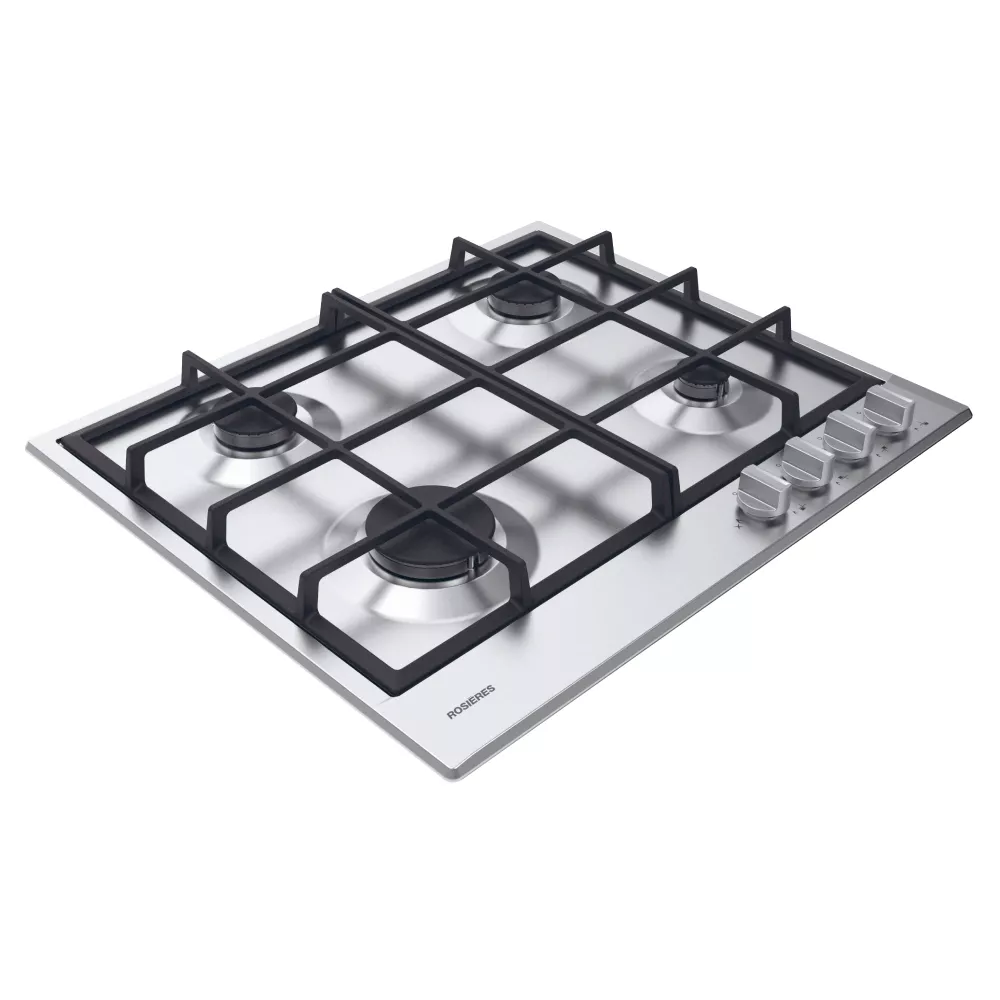 RHGX6ALG-2 Plaque Rosières 60cm 4 Feux Grilles en Fonte Inox - 2