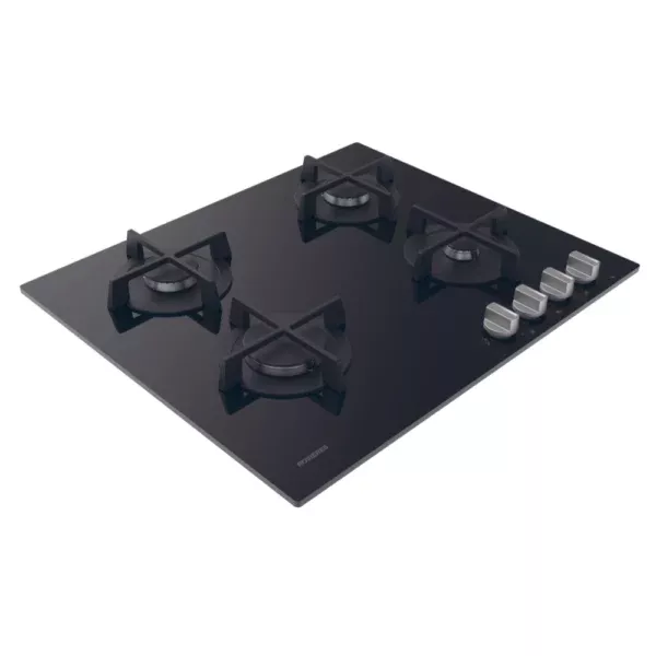 RVG6BALG Plaque Rosières 4Feux 60 Black Glass Grilles Fonte - 3