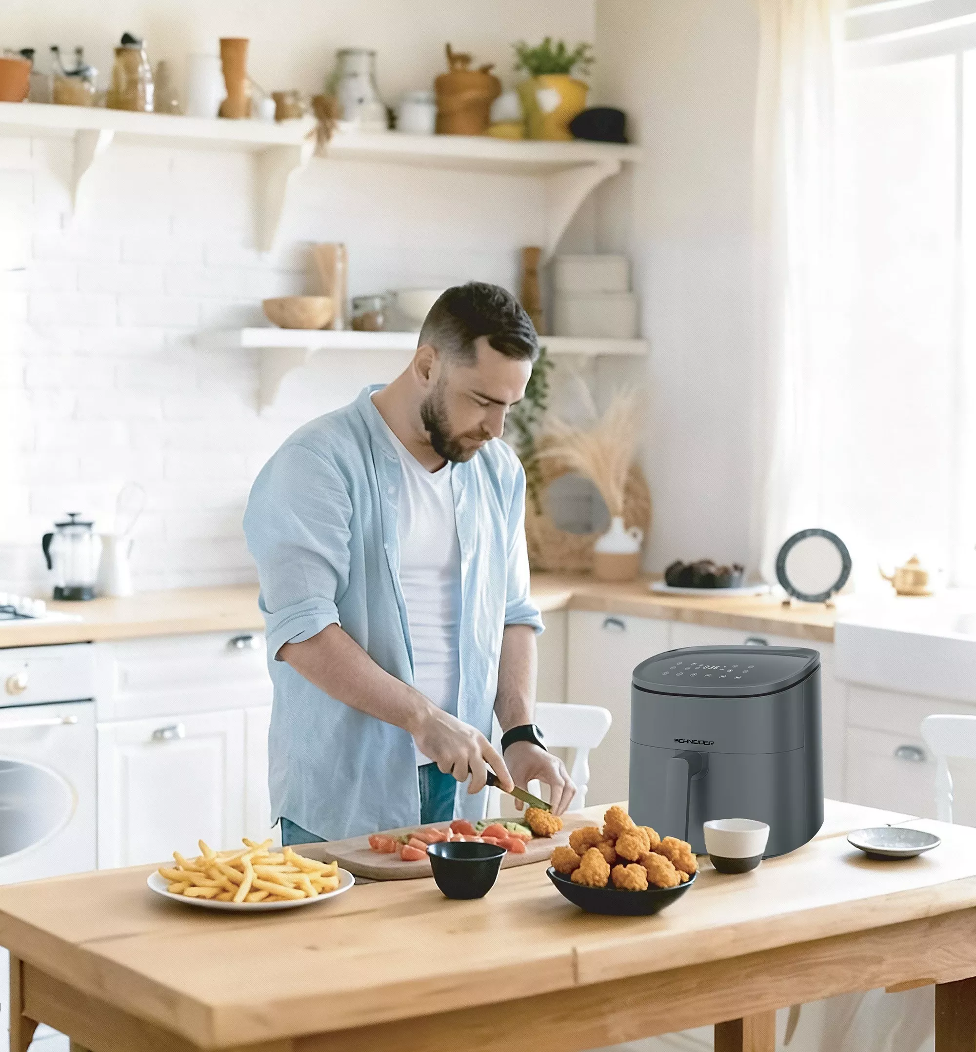 DF718B Friteuse Air Fryer Schneider 7.2L 1800W 8 Prog - 3