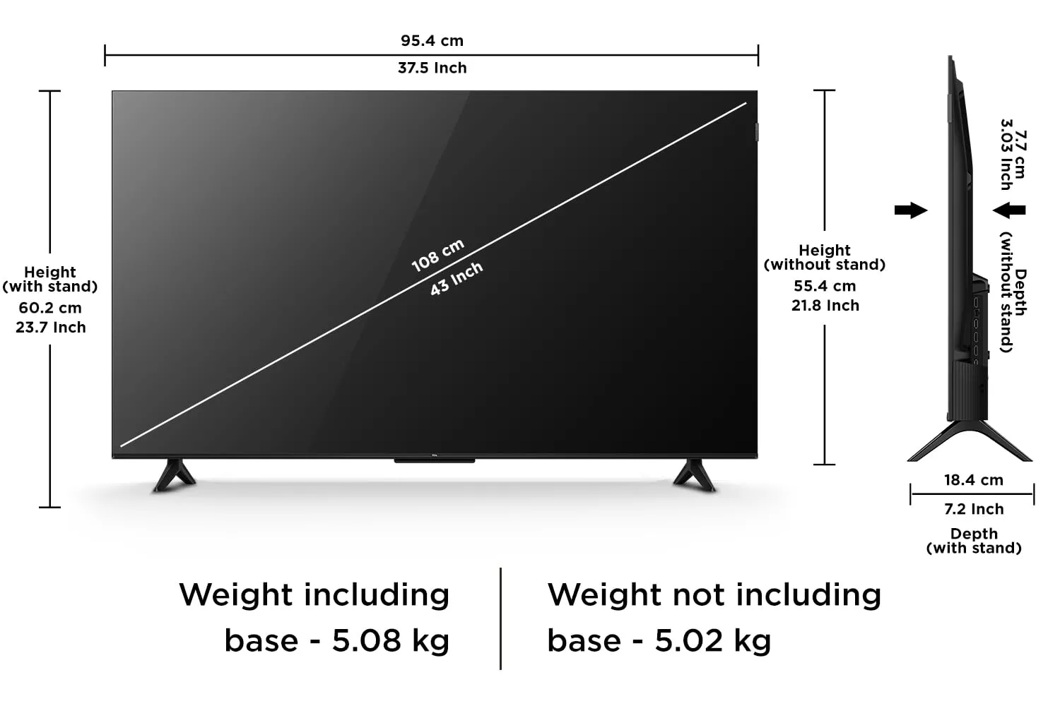 43S5K Téléviseur TCL 43 QLED FHD Google TV HDR10 - 19