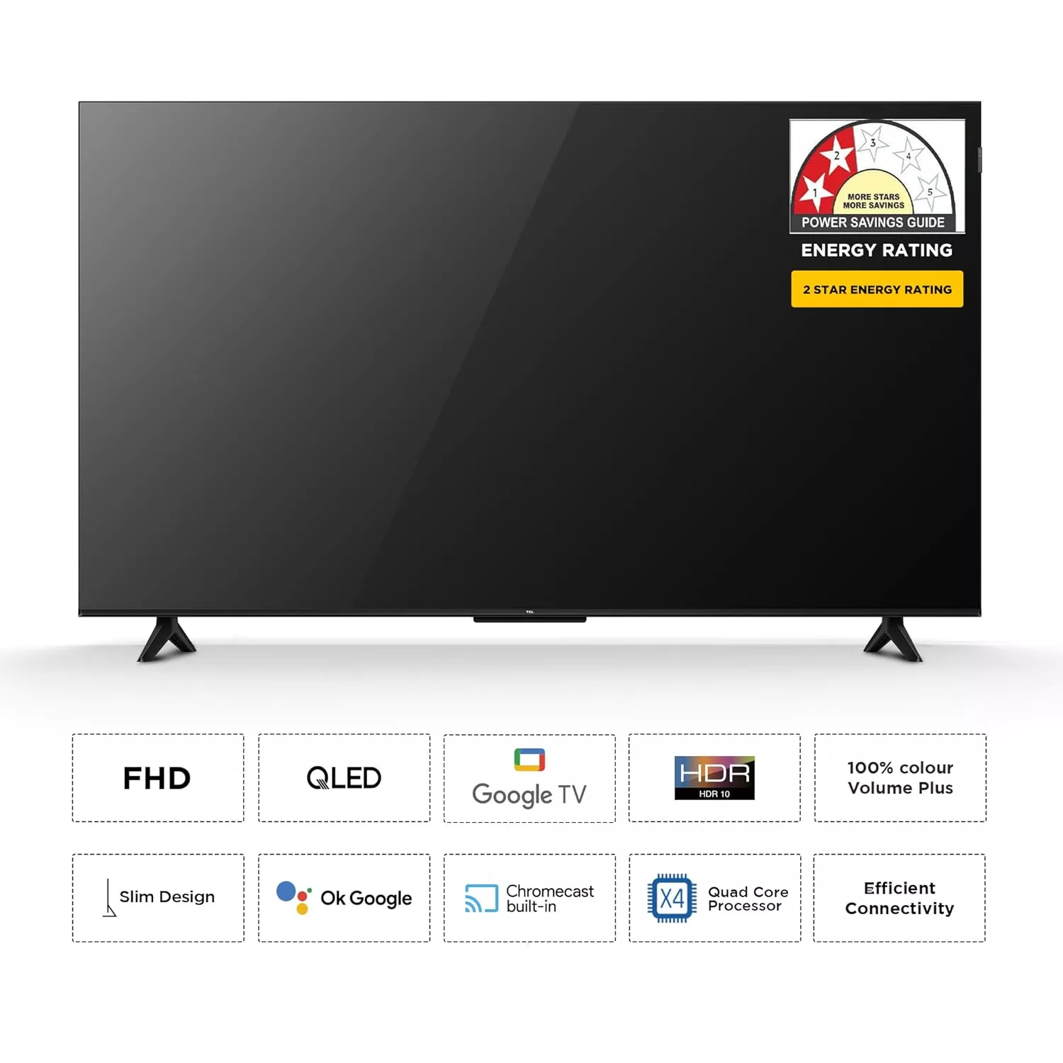 43S5K Téléviseur TCL 43 QLED FHD Google TV HDR10 - 7
