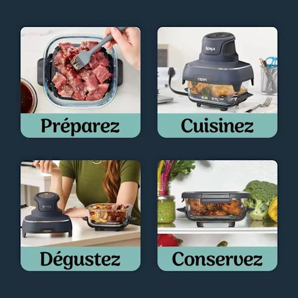 FN1O1EUGY Friteuse à Air Ninja Crispi 4en1  3.8L 1700W - 7