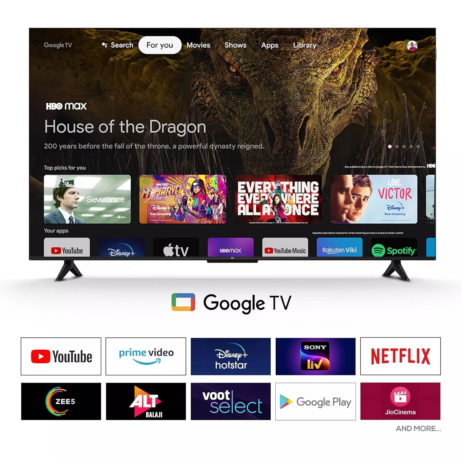 43S5K Téléviseur TCL 43 QLED FHD Google TV HDR10 - 10
