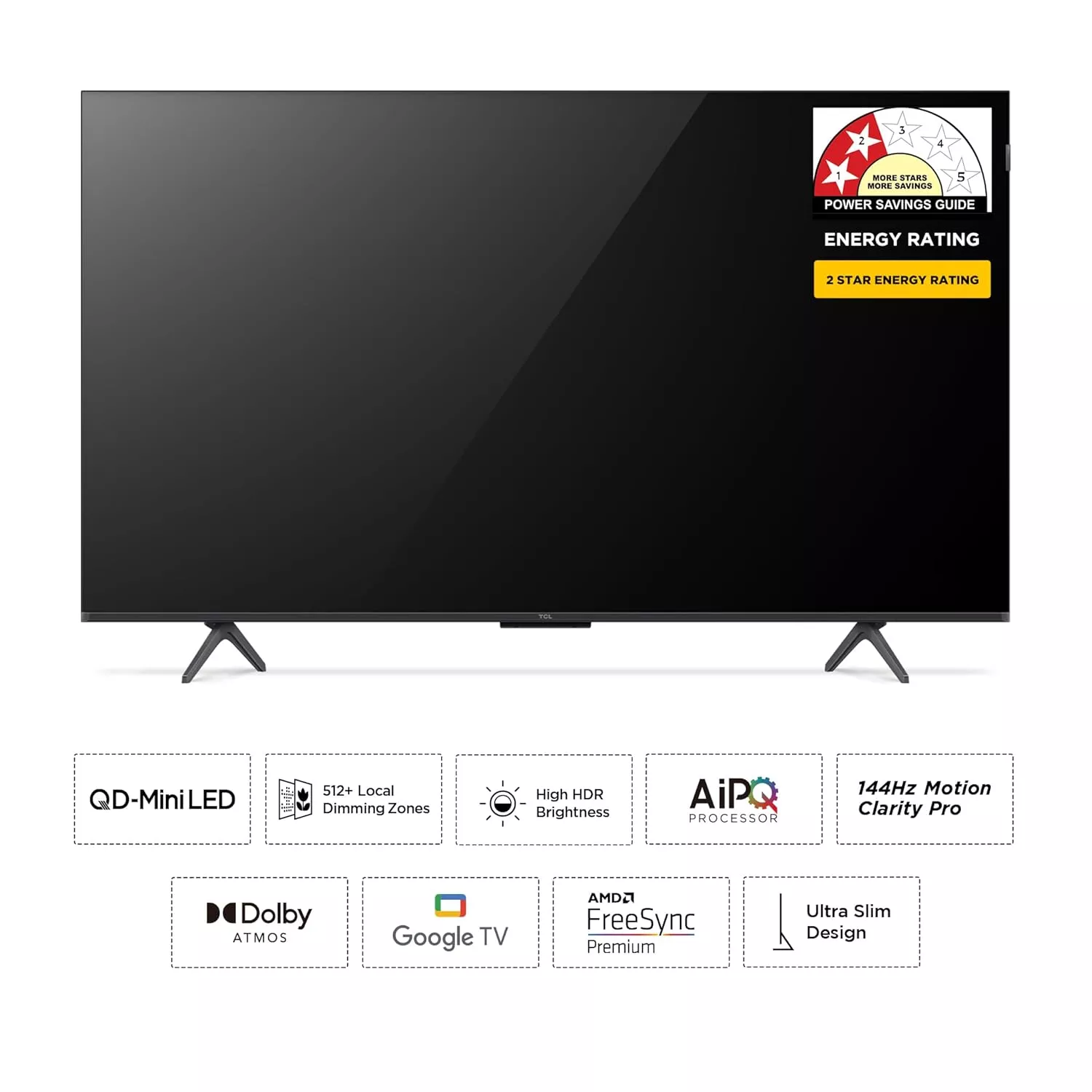 65C6K Téléviseur TCL 65 QD-Mini LED Pro 4K Google 144Hz - 8
