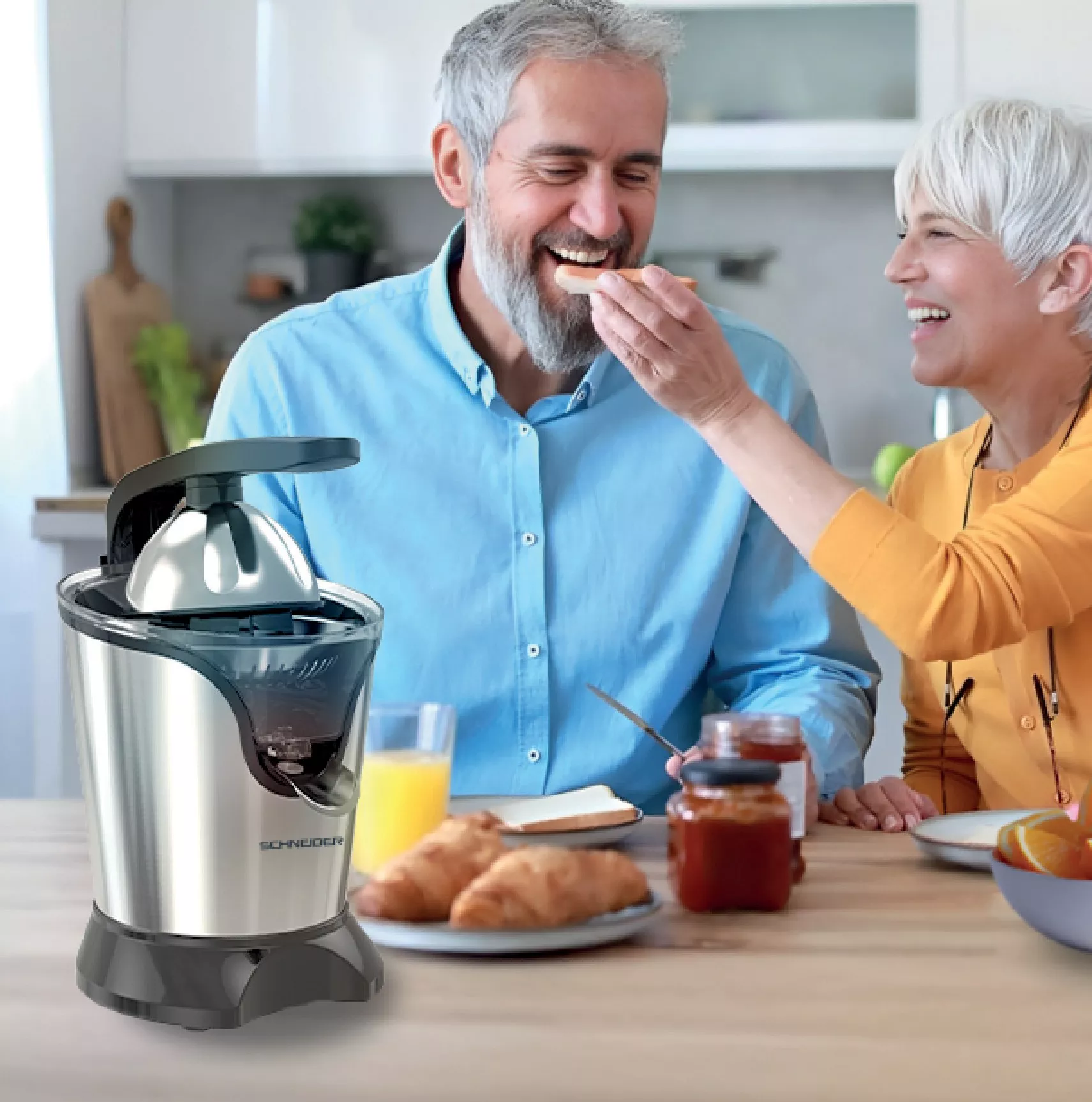 YCG18OIX Presse-agrumes Schneider 180W 3 cônes Inox - 3