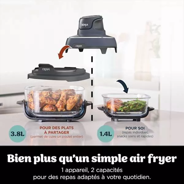 FN1O1EUGY Friteuse à Air Ninja Crispi 4en1  3.8L 1700W - 1