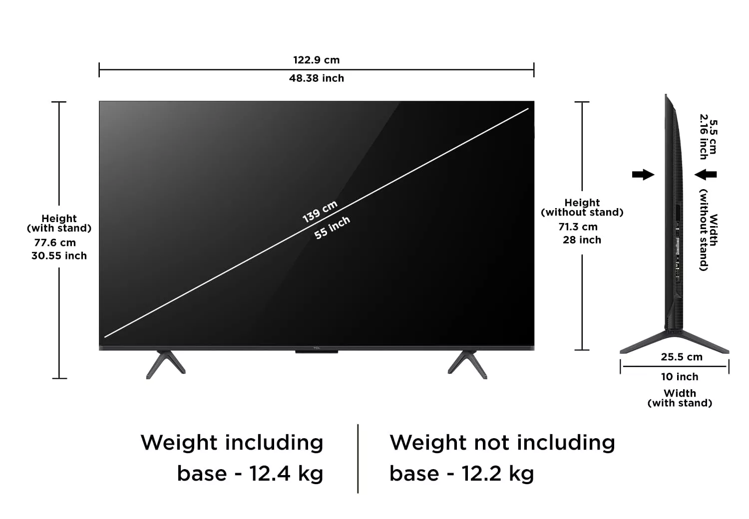 55C6K Téléviseur TCL 55 QD-Mini LED Pro 4K Google 144Hz - 19