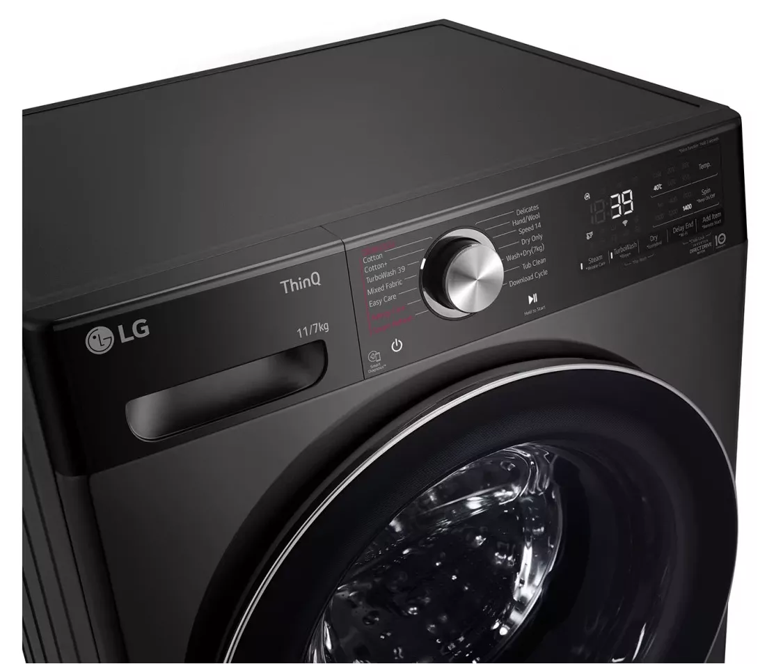 F4V9ECP2E Lave-séchante LG 11/7 kg AI DD TurboWash 360Steam+ - 2