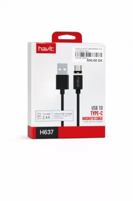 2041_CABLE CABLE HAVIT MAGNETIC H 637 DATA TYPE-C - 0