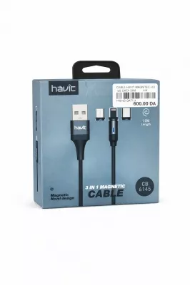 2042_CABLE CABLE HAVIT MAGNETIC H-6145 DATA 3IN1 - 0