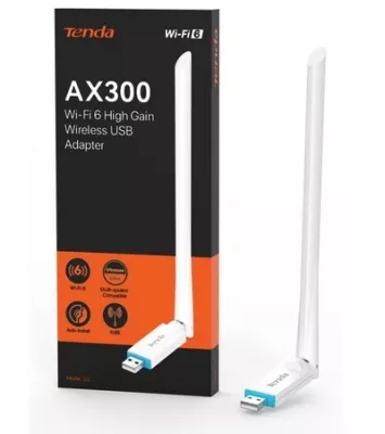 2051_CLE R CLE RESEAU WIFI USB TENDA U2 AX300 MBPS WIFI 6 - 0