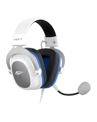 2037_CASQU CASQUE HAVIT GAMING H2002D WHITE BLACK EDITION - 0