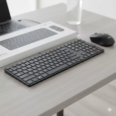 2010_CLAVI CLAVIER + SOURIS S/F HAVIT KB836 W - 0