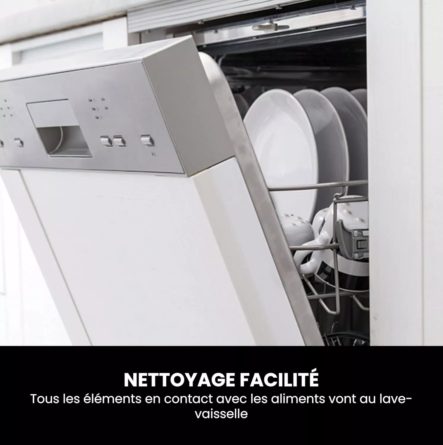 NJ1002 Mini-hachoir Ninja Professional 200W avec 2 bols - 4