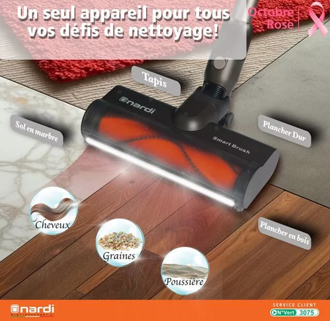 NAS55B10 Aspirateur balai sans fil Nardi 550W Autonomie 60 - 8