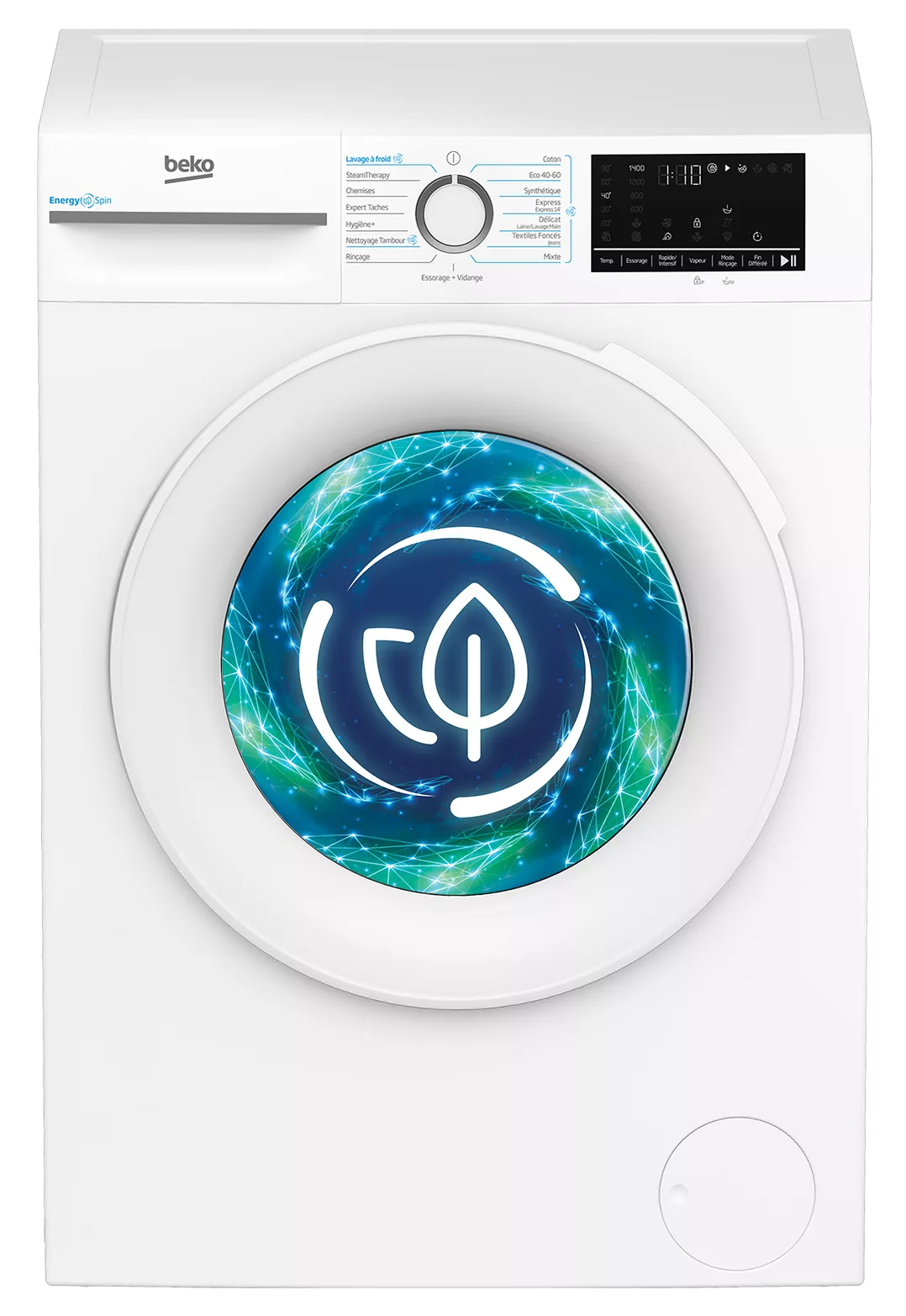 BM3WFU48400 MACHINE A LAVER BEKO 8KG 1400Tr EnergySpin Vapeur - 0