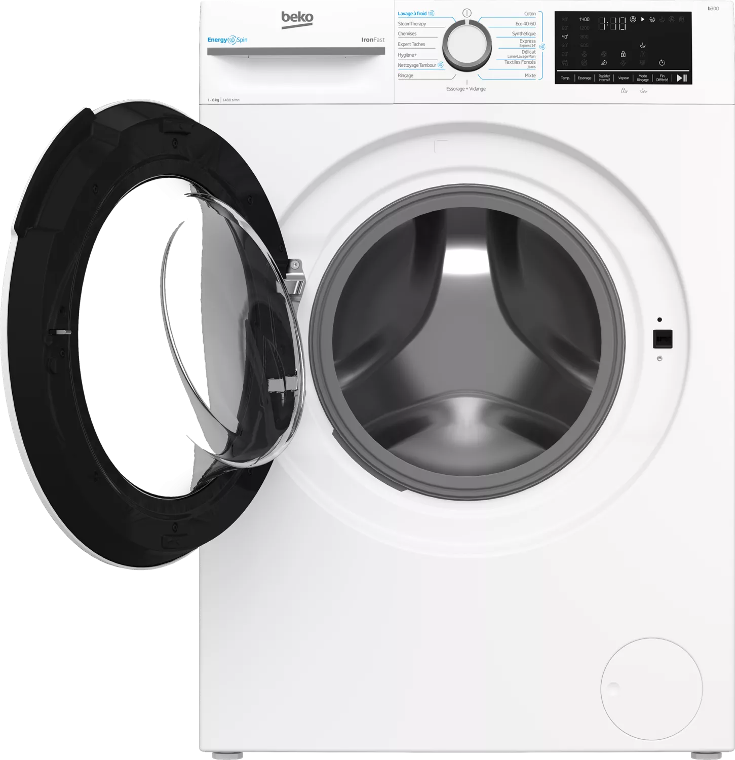 BM3WFU48400 MACHINE A LAVER BEKO 8KG 1400Tr EnergySpin Vapeur - 3