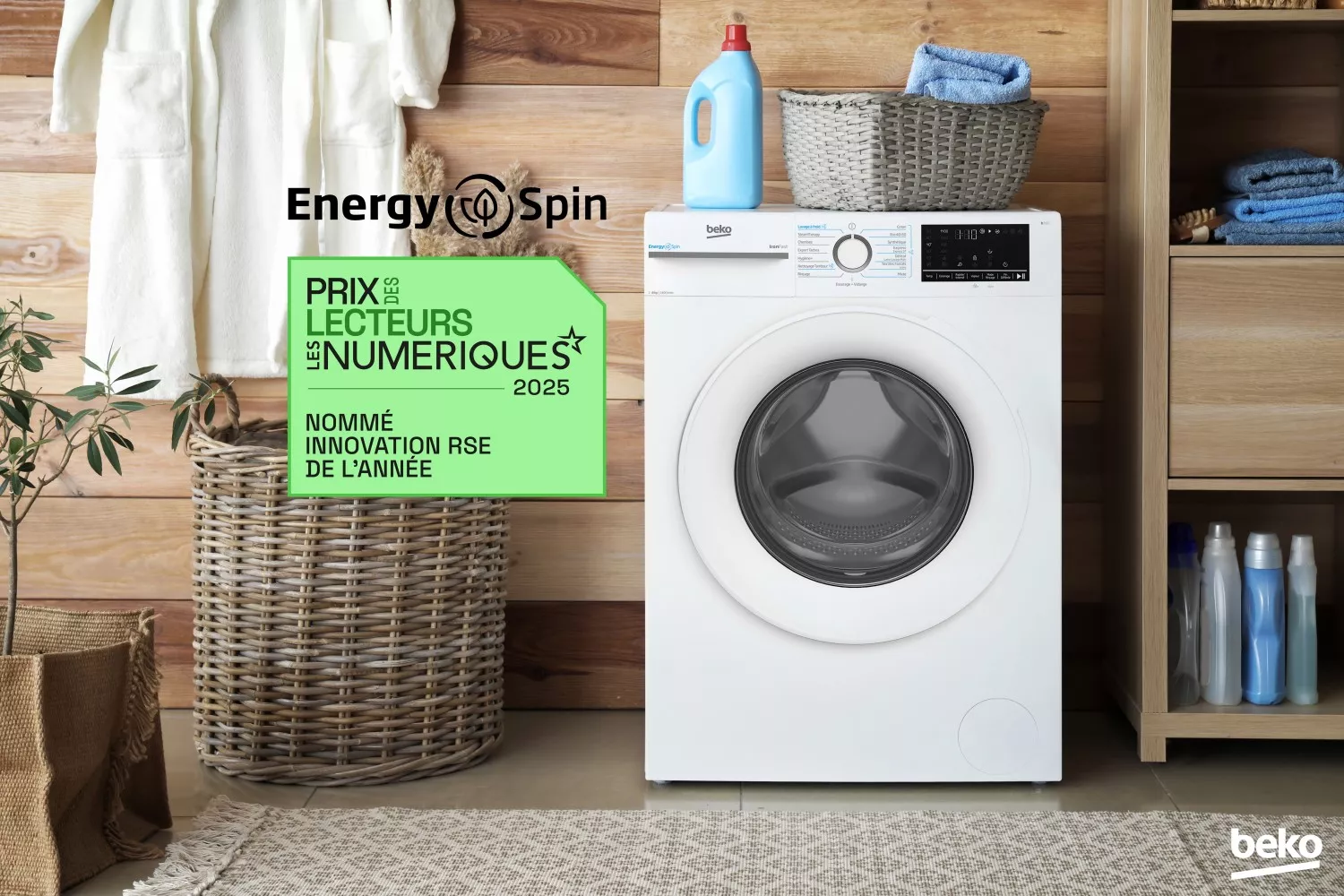 BM3WFU48400 MACHINE A LAVER BEKO 8KG 1400Tr EnergySpin Vapeur - 7
