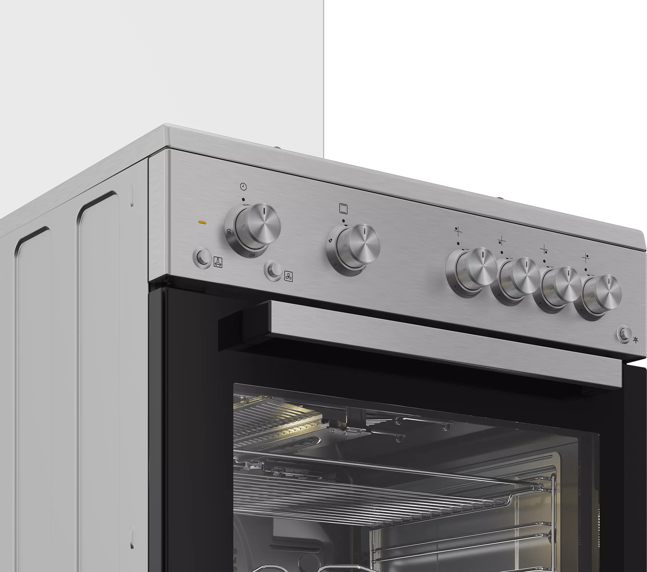 FSHTR62210GXCS Cuisinière Beko 60cm Inox 4 Feux Gaz Catalyse - 3