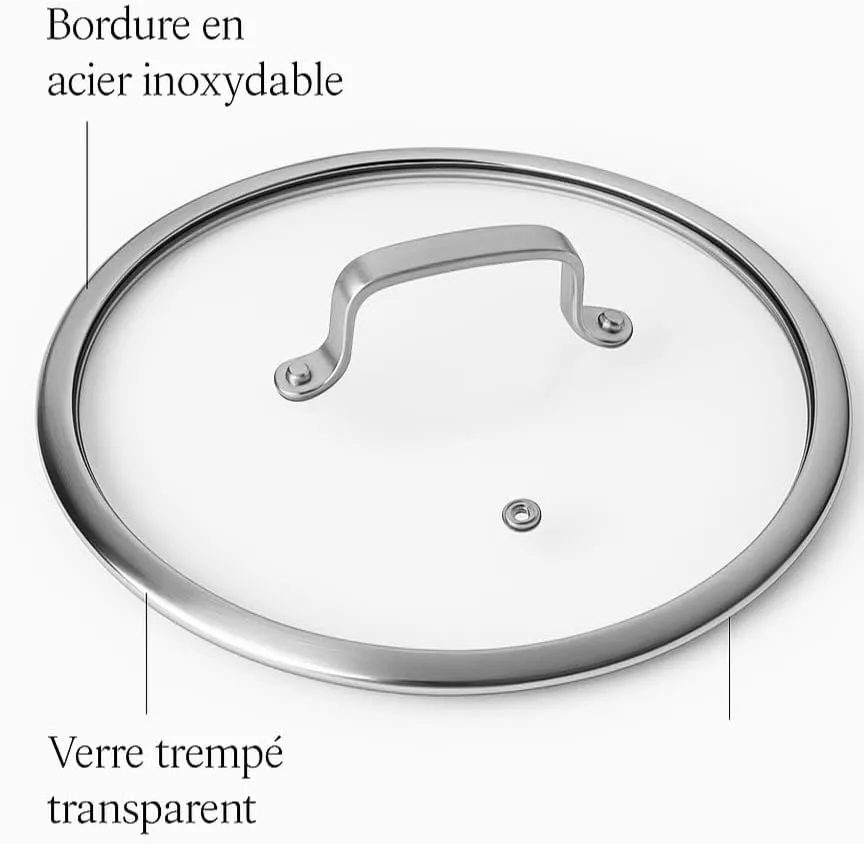5880195 Sauteuse KLAUS Inox 28cm avec Couvercle Verre - 4