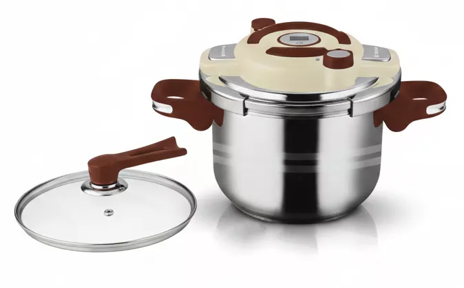 NPC14XR Cocotte Minute 4L Inox Induction & Couvert + Joint - 0