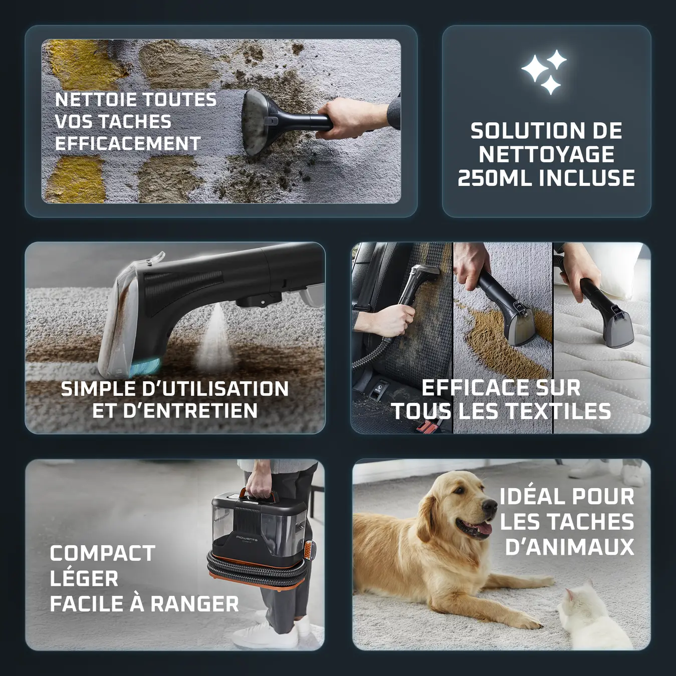 IN5012FO Nettoyeur détacheur ROWENTA Clean It 400W vapeur - 7