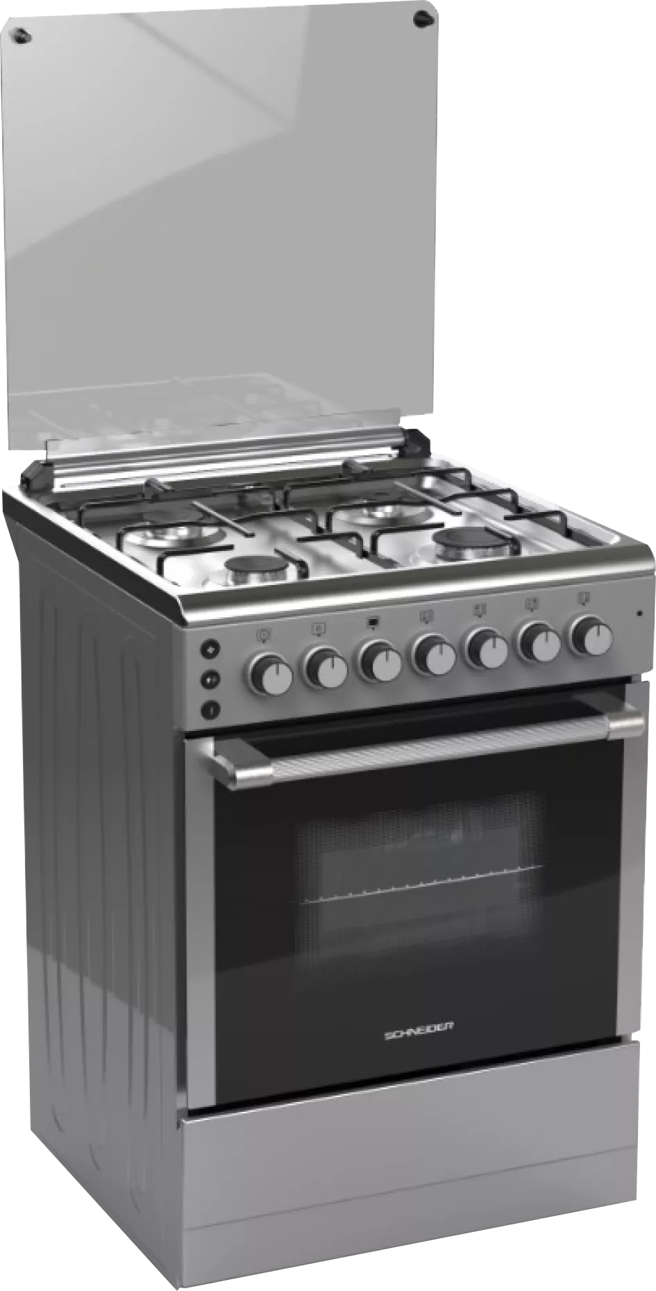 SCGE660FCIX Cuisinière Schneider 60cm four élec ventilé inox - 0