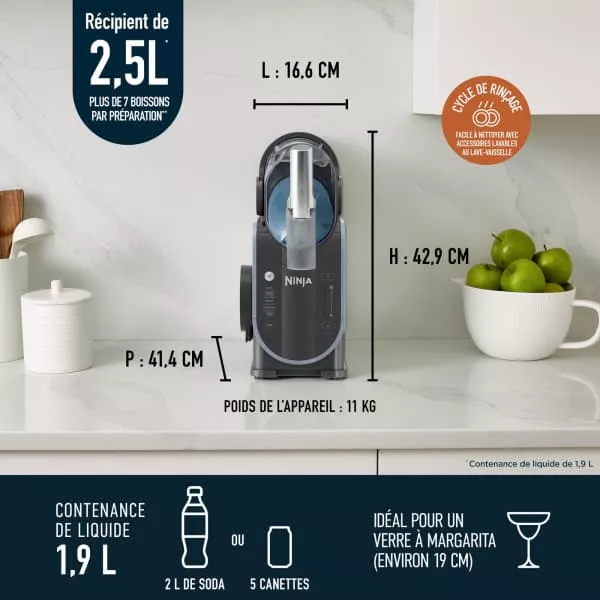 FS301EU Machine à Boissons Glacées Ninja Slushi Profession - 8