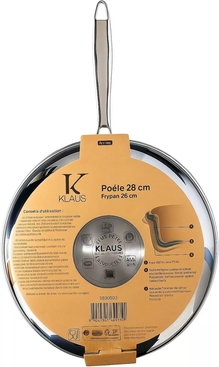 8800003 Poele KLAUS 28 Cm Inox - 7