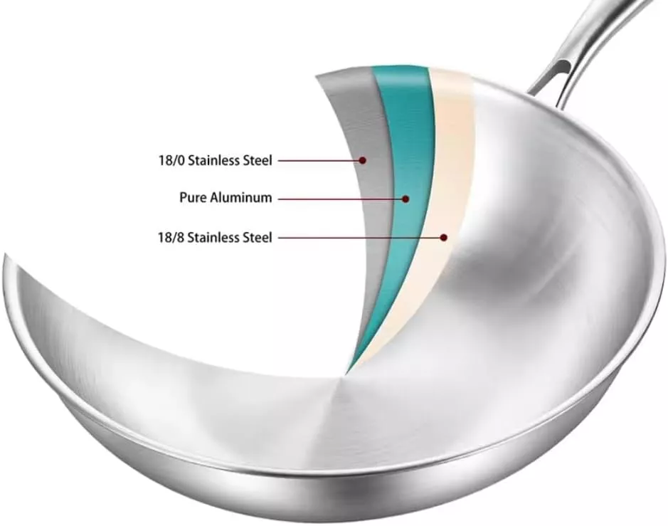 8800005 Poele Wok KLAUS 28 cm Inox - 4